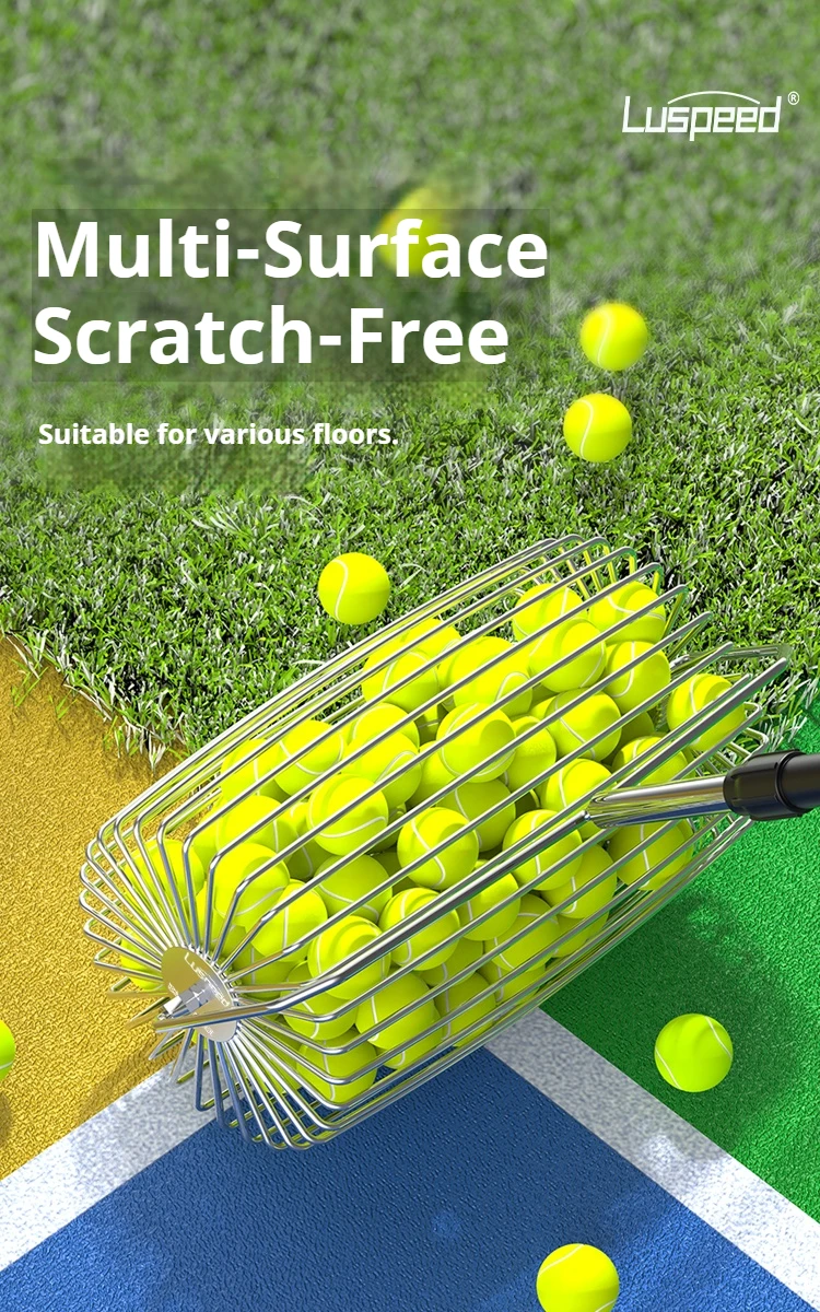 Luspeed Tennisball-Sammler der Dritten Generation, Ausziehbarer Ballsammler, Erhöhte Kapazität, Einfaches Aufsammeln von Bällen, Schnelles Aufheben von Bällen – Detail 8