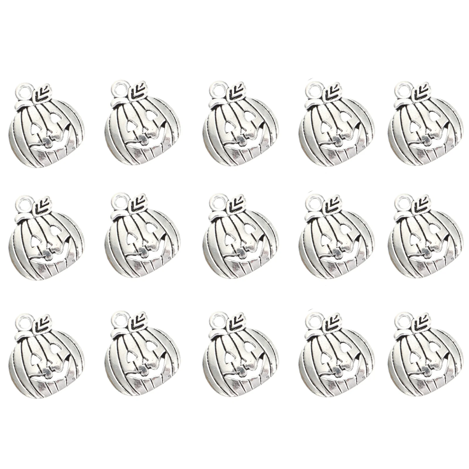 

100 Pcs Pumpkin Pendant Fall Decor DIY Earring Pendants Amulet Jewelry Supplies Alloy Ornament Charms Hanging Decoration