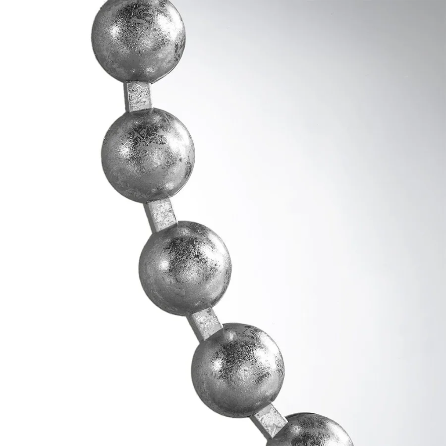 Miroir mural rond perlé 27D