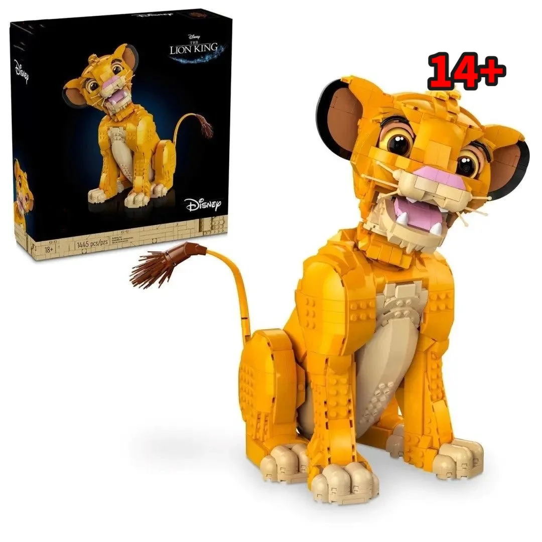 Nouveauté Disney 43247 Le Roi Lion – Ensemble de blocs de construction Simba, collection à collectionner, design haut de gamme, cadeaux de fête pour le plaisir en famille