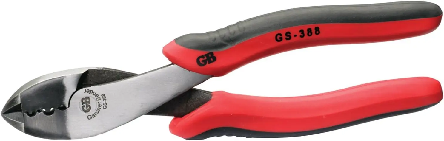 

8-inch Red Electrical Pliers with Crimper & Cutter, Comfort Grip for Aluminum and Copper Wire Hand Tool