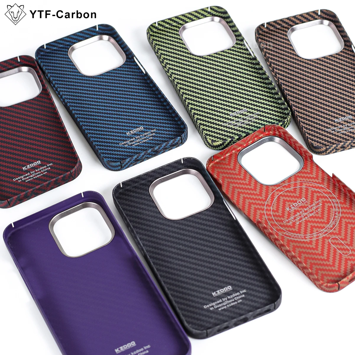 YTF For iPhone 12 Pro Max / 13 Pro / 14 Pro Max / 15 Pro Max / 16 Pro Max Genuine Carbon Fiber Aramid Case Ultra Thin Protective view 6