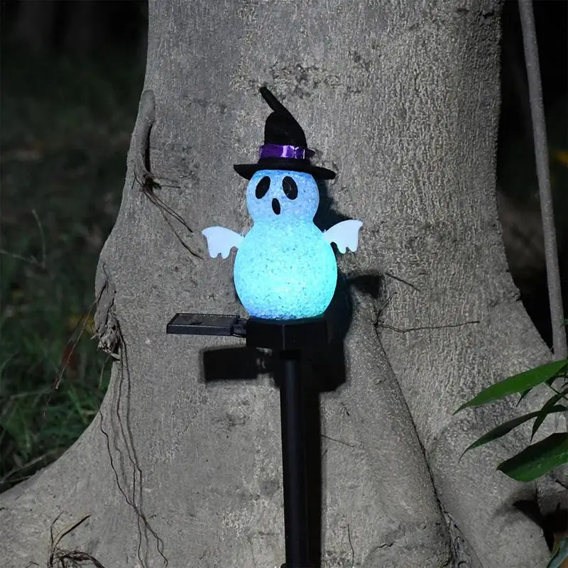 

Ghost Markers Light Halloween Outdoor Lights Solar Powered Halloween Pathway Lights Spooky Outdoor Walkway Lights For Outdoor