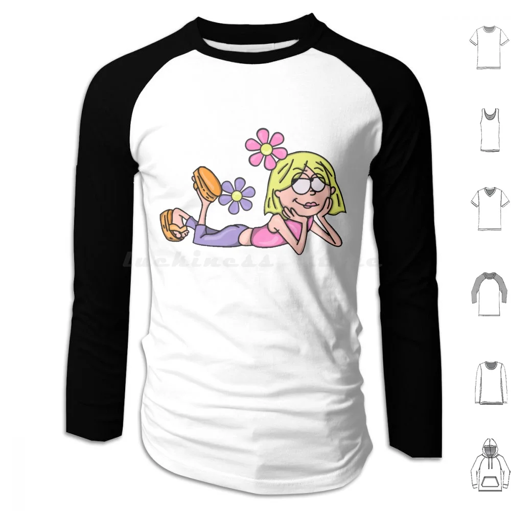 Y2k Lizzie Mcguire Flower Art Hoodie cotton Long Sleeve Lizzie Mcguire Lizzie Mcguire Y2k Y2k Lizzie Mcguire Lizzie Mcguire