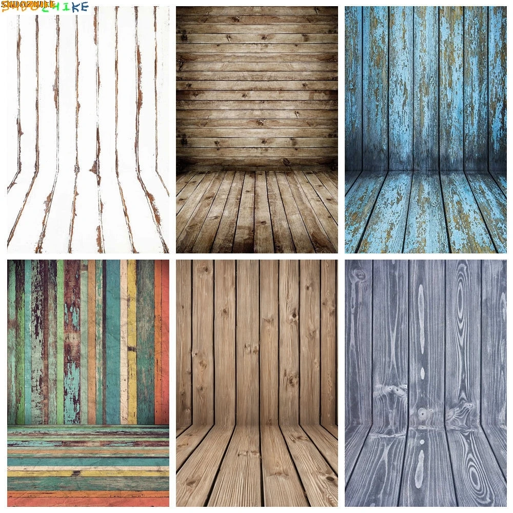 

Wooden Floor Plank Background Photography Board Newborn Baby Birthday Party Decoration Wallpaper Photobooth