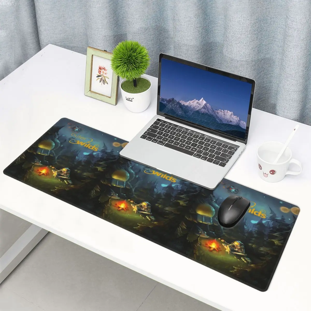 Large Mouse Pad Outer Wilds Camp Gamer PC Laptop Mats Keyboard Carpet Computer Gaming Office Accessories Desk Mat