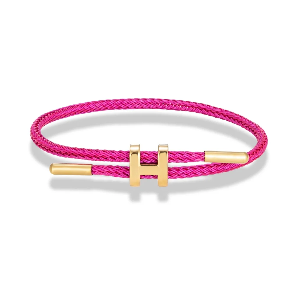Mehrfarbiges Edelstahl-Drahtseil Verstellbares Armband Wasserdicht Nicht Verblassend Luxuriöser Minimalistischer Paarschmuck Geschenk für Männer Frauen