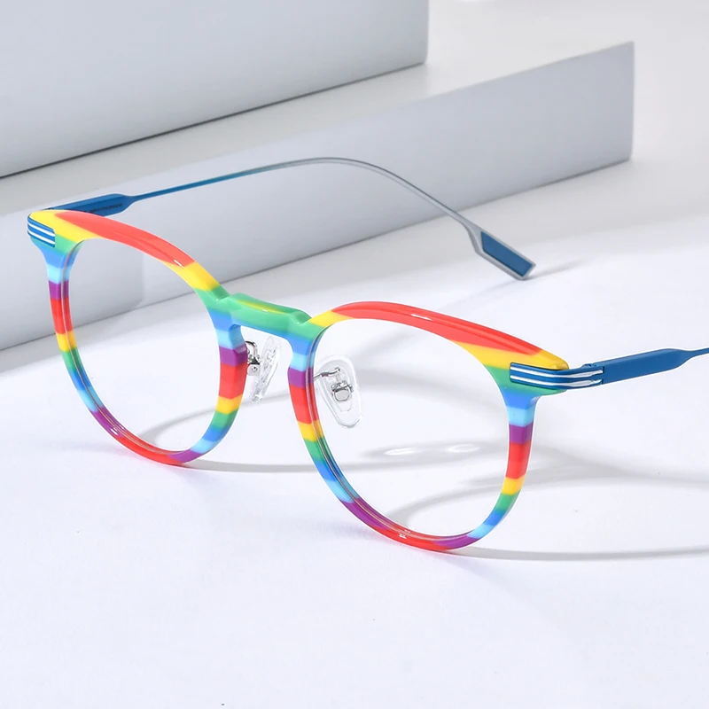 FONEX Acetate Titanium Glasses Frame Women New Brand Design Vintage Retro Round Eyeglasses Men Japanese Spectacles Eyewear 85891