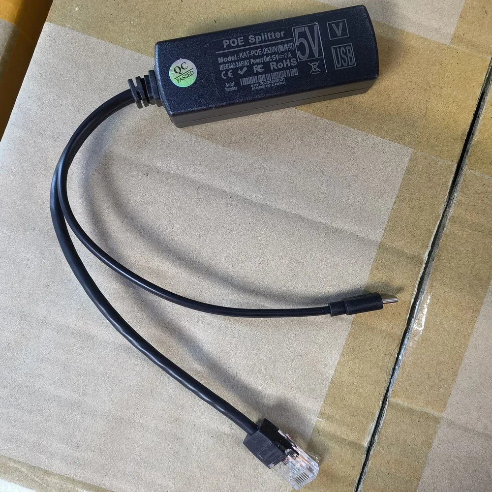 ESCAM IEEE 802.3af Micro USB Attivo PoE Splitter Power Over Ethernet 48V a 5V 2.4A per Compresse Dropcam o Raspberry Pi