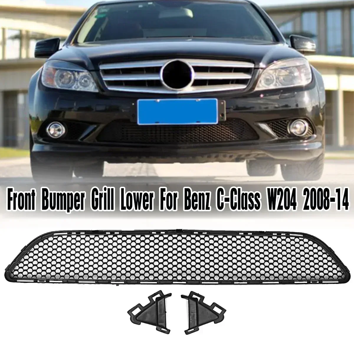 W204 Front Bumper Lower Grille Grill For Mercedes For Benz C-Class for AMG W204 2008-2014 Front Lower Racing Grills Body Kit