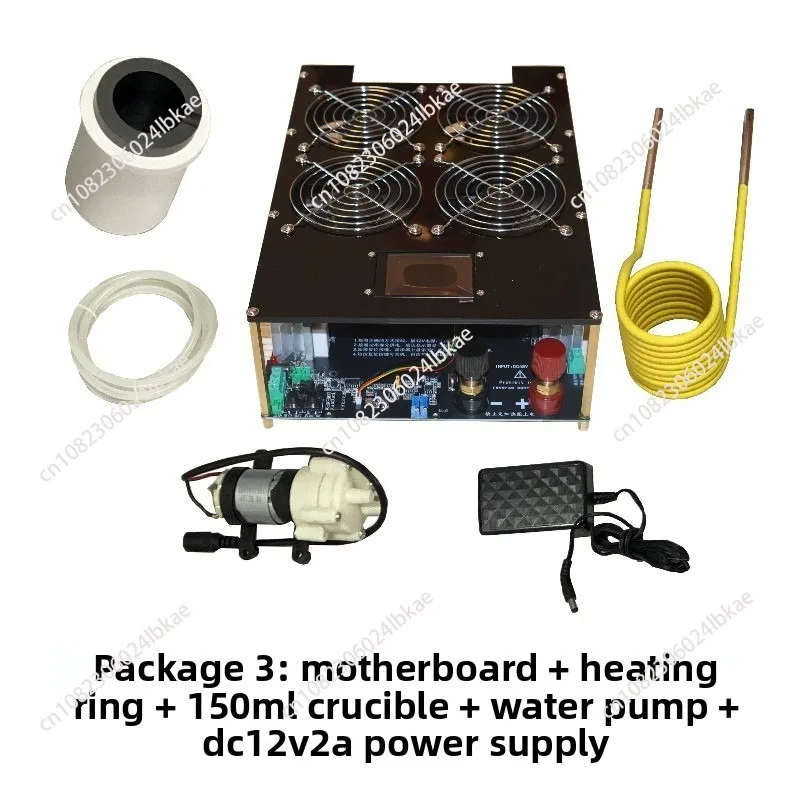 New 5000W  Induction Heater Induction Heating PCB Board Heating Machine Melted Metal + Coil+Pump  5KW