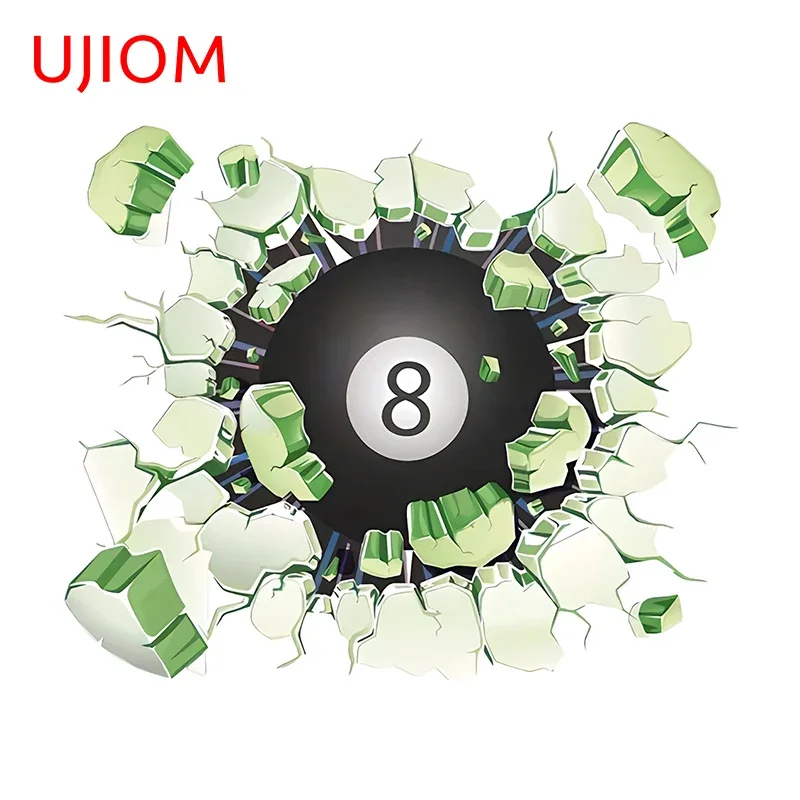UJIOM 13cm X 10.8cm Tear Billiard Cartoon Wall Stickers Waterproof Personality Sofa Wall Kids Room Decal Home Decor Murals