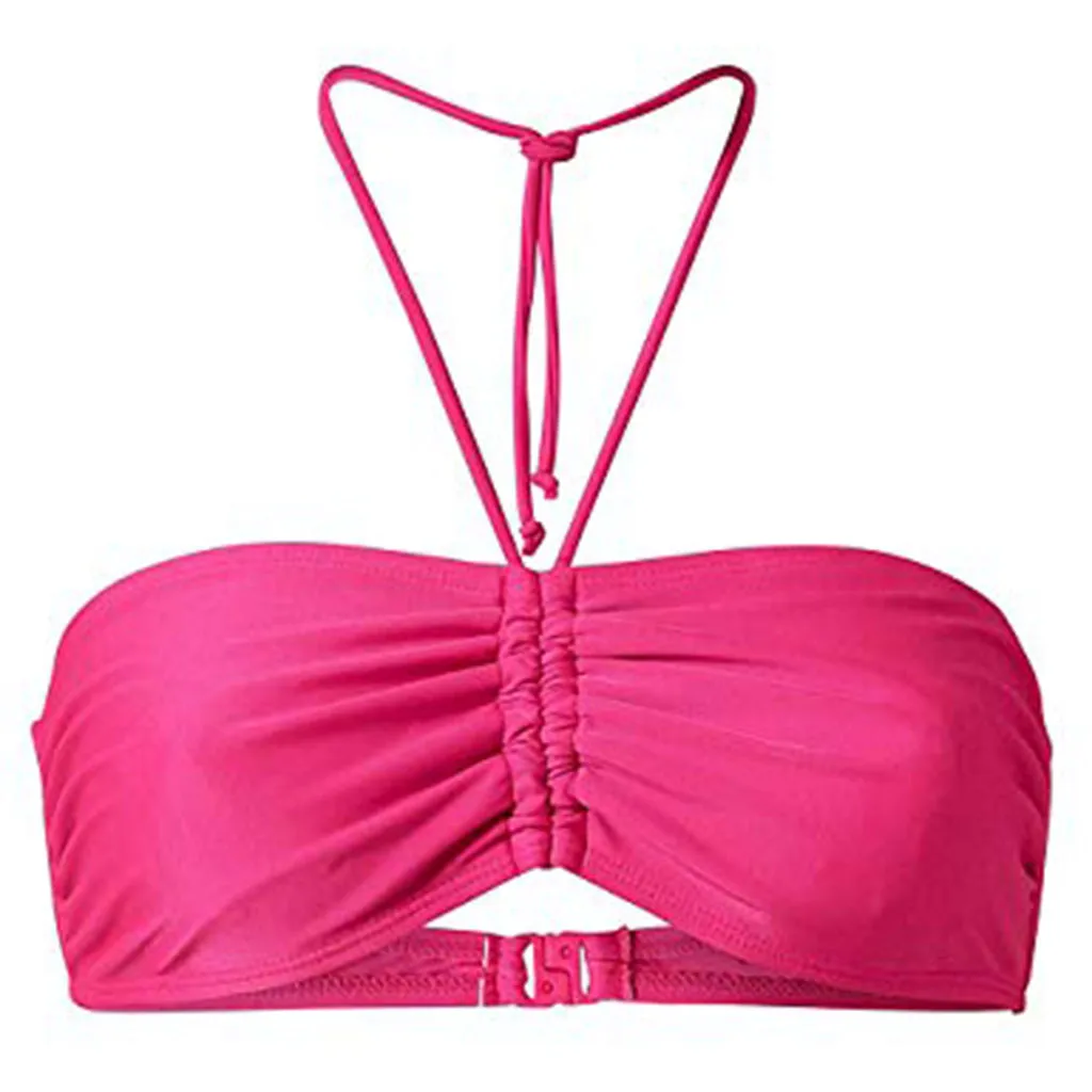 

Scuba Women's Summer Bandage Mix & Match Solid Bikini Bandeau Bra Top Swimwear Beachwear Bikinis 2022 Mujer Купальник Женский