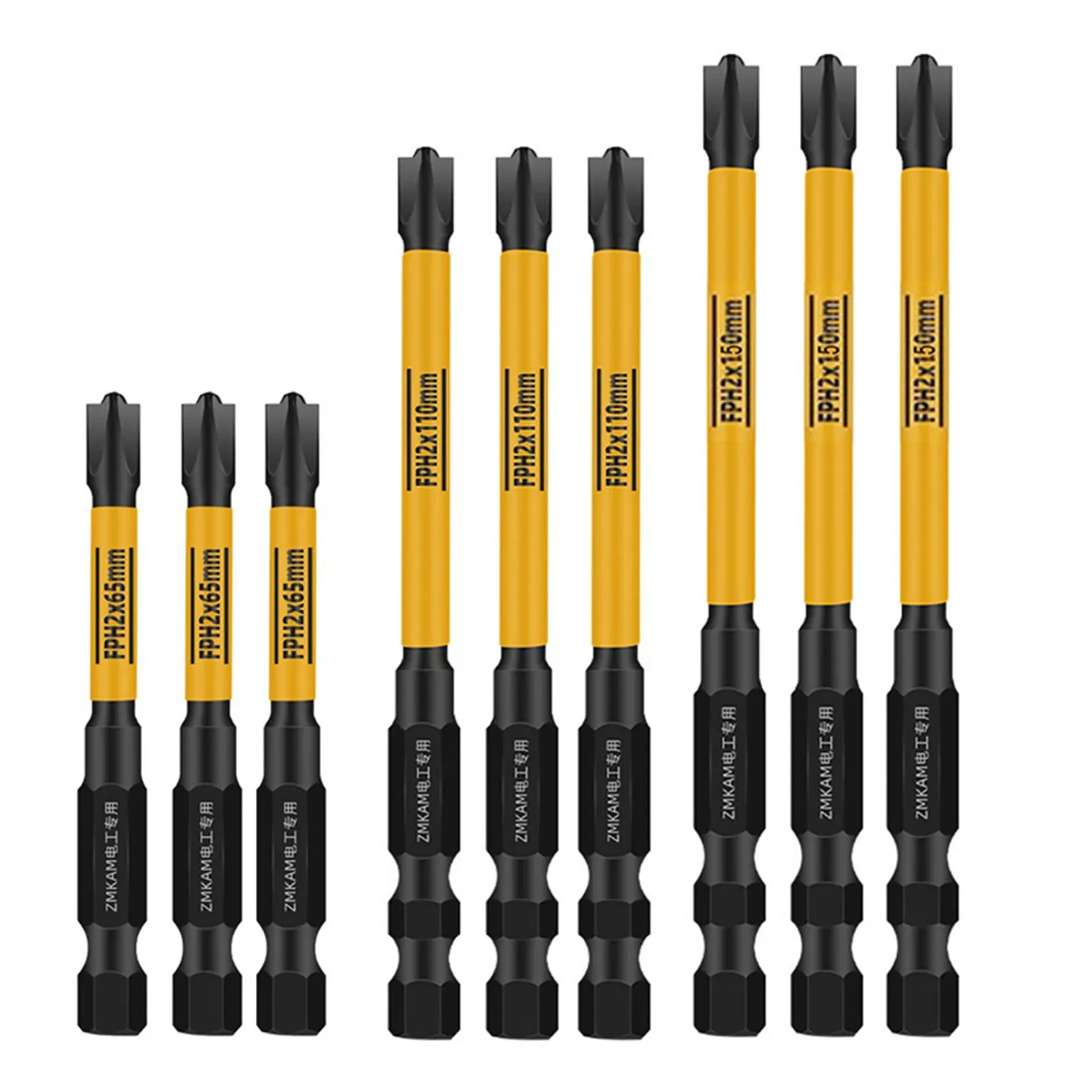 FPH2 Electrician Special Screwdriver Bits Set Magnetic Electric Impact Drill Nut Driver For Circuit Breaker 65 110 150mm