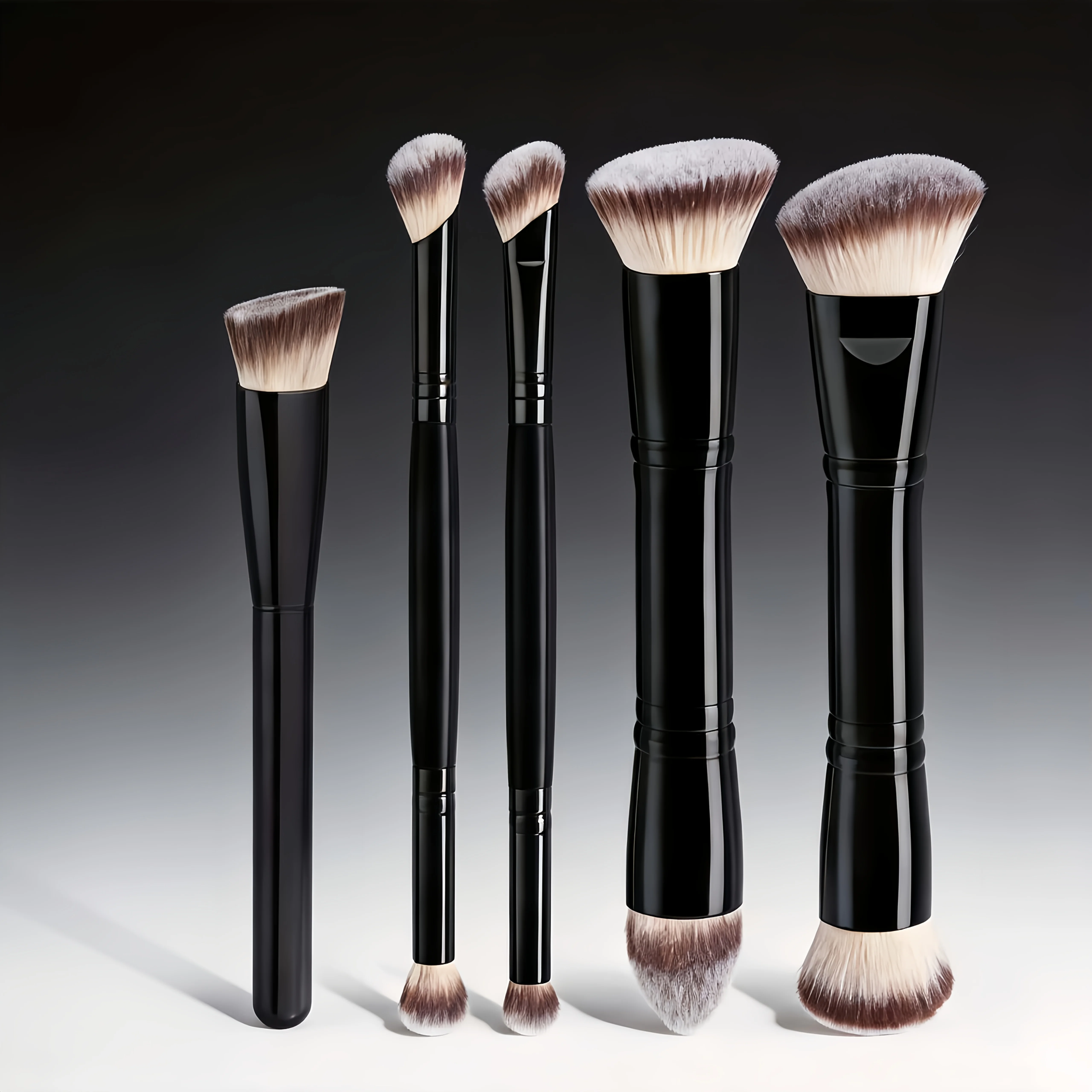5Pcs 5Pcs Dual Ended Makeup Brushes Set Soft Synthetic Hair Foundation Powder Blush Contour Eyeshadow Concealer Brush Professional Co - Aliexpress Deal