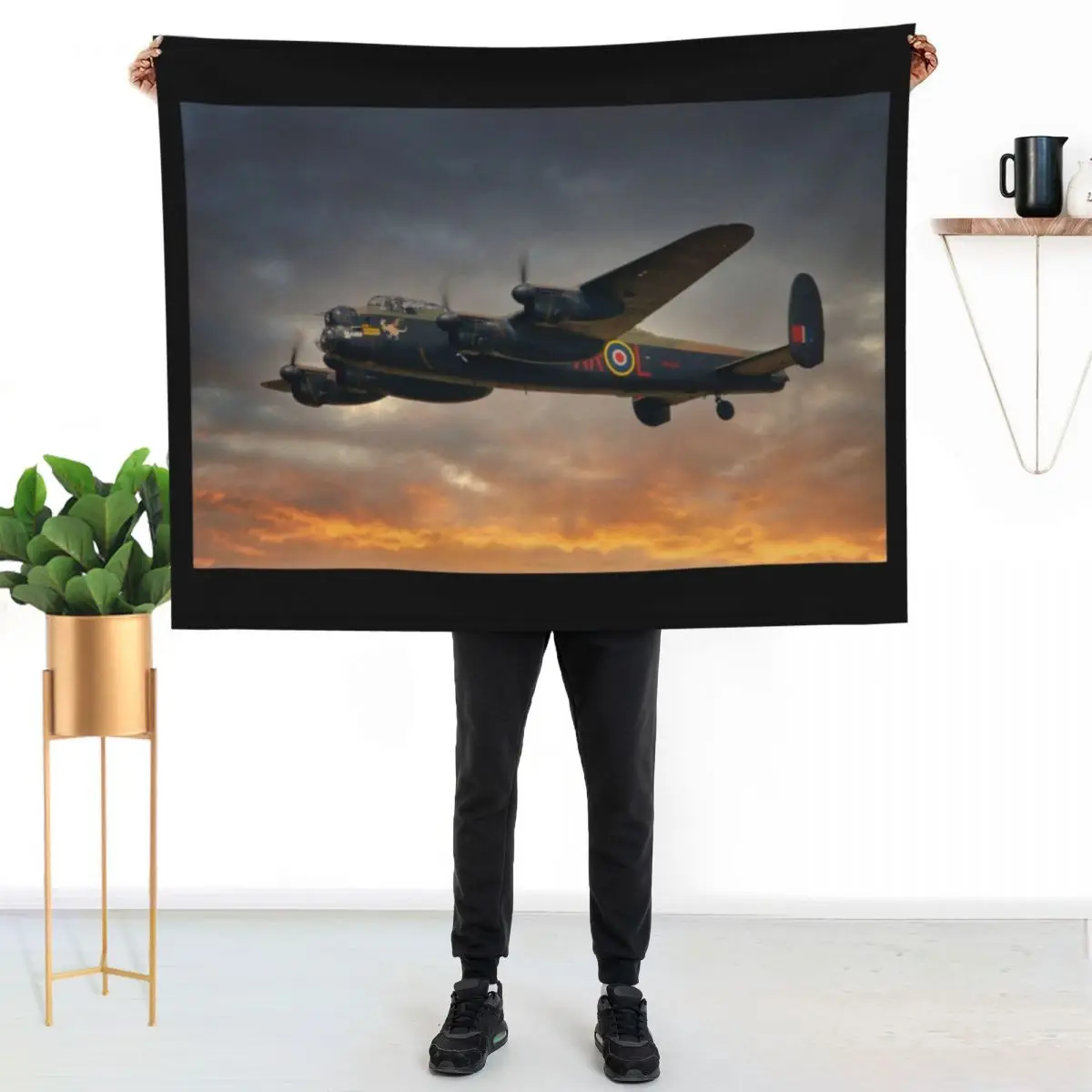 

Avro Lancaster Throw Blanket Year Round Soft Comfortable Blanket for Home