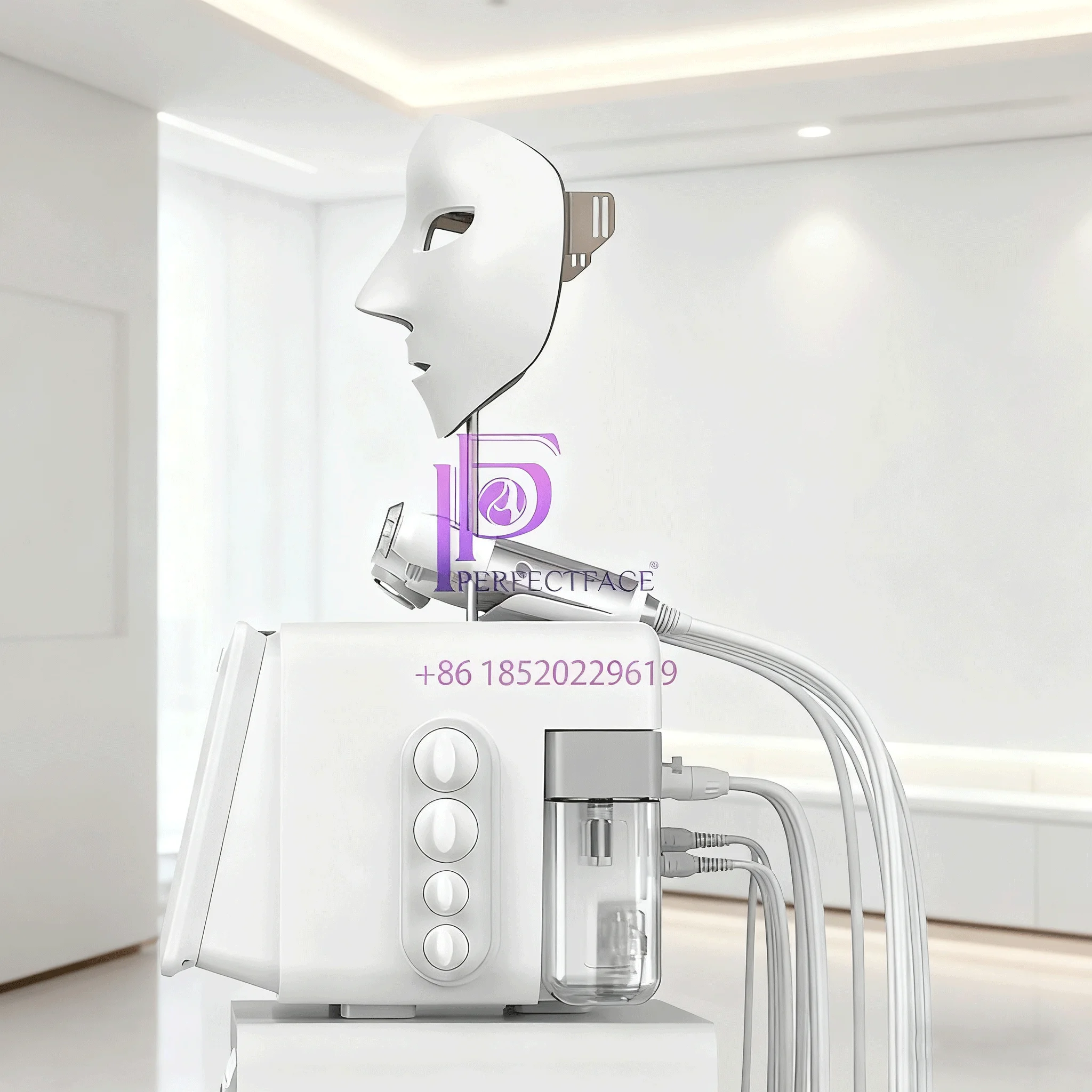 10-in-1 huidverzorgingshulpmiddel |   Diamantmicrodermabrasie en ultrasoon |   Waterpoets Airbrush Thermische Hamer + Fototherapie voor Gezicht