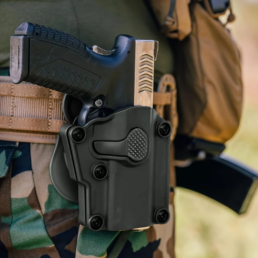 

New Tactical Quick-Draw Holster 360 degrees tooth gear omnidirectional rotationeb for Most Popular Full Size Compact Pistols