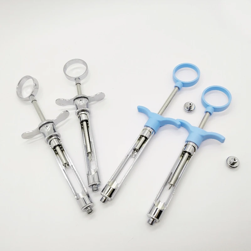 

5Pcs Dental Syringe Stainless Steel Surgical Instrument With Hook/Sharp Head Teeth Care Dental Anesthesia Aspirating Syringe