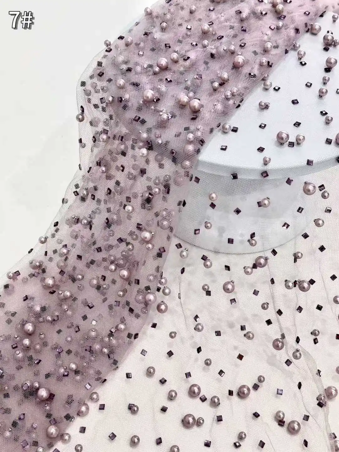 Africa Nigerian Beaded French Mesh Lace With Sequins High Quality 2025 Embroidery Lace Sequins Lace For Wedding Dresses Women