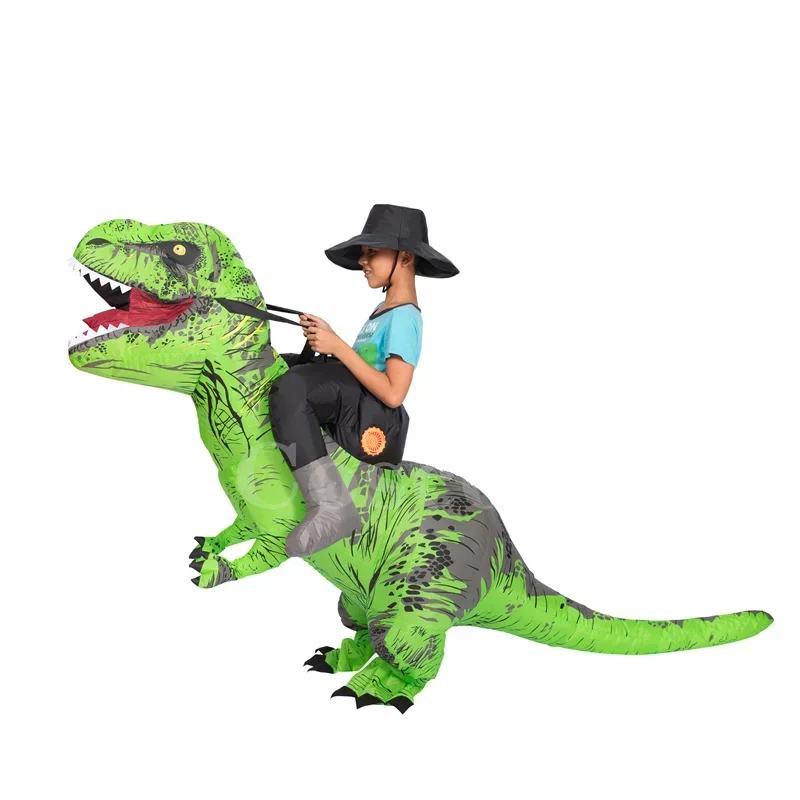Dinosaur Inflatable Suit Adult Ride On Dino Costumes Cosplay Fancy Dress Riding T-Rex Blow Up Outfit Performance Carnival Pr MN9