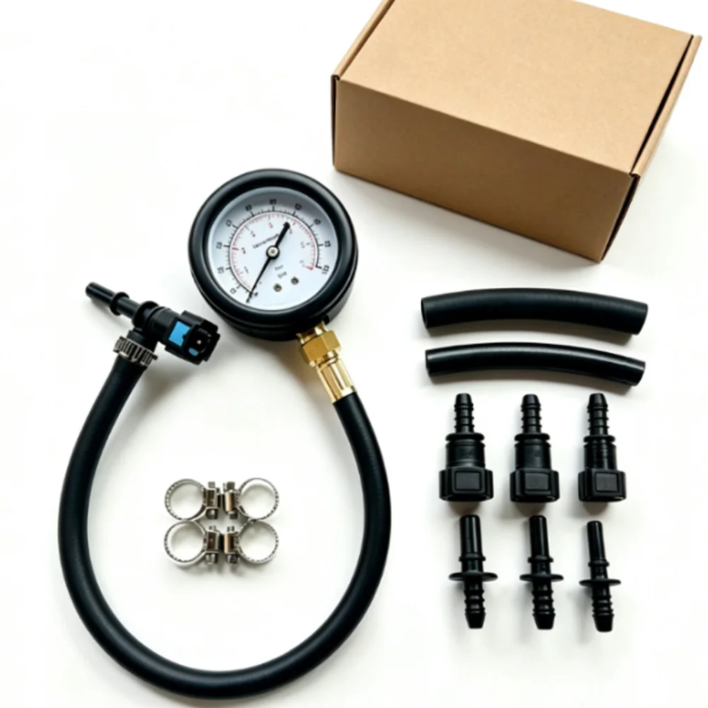 For Car Fuel Pressure Tester with Quick Connect Adapters for EFI and For Carbureted Engines 0 to 100 psi and 0 to 7 bar
