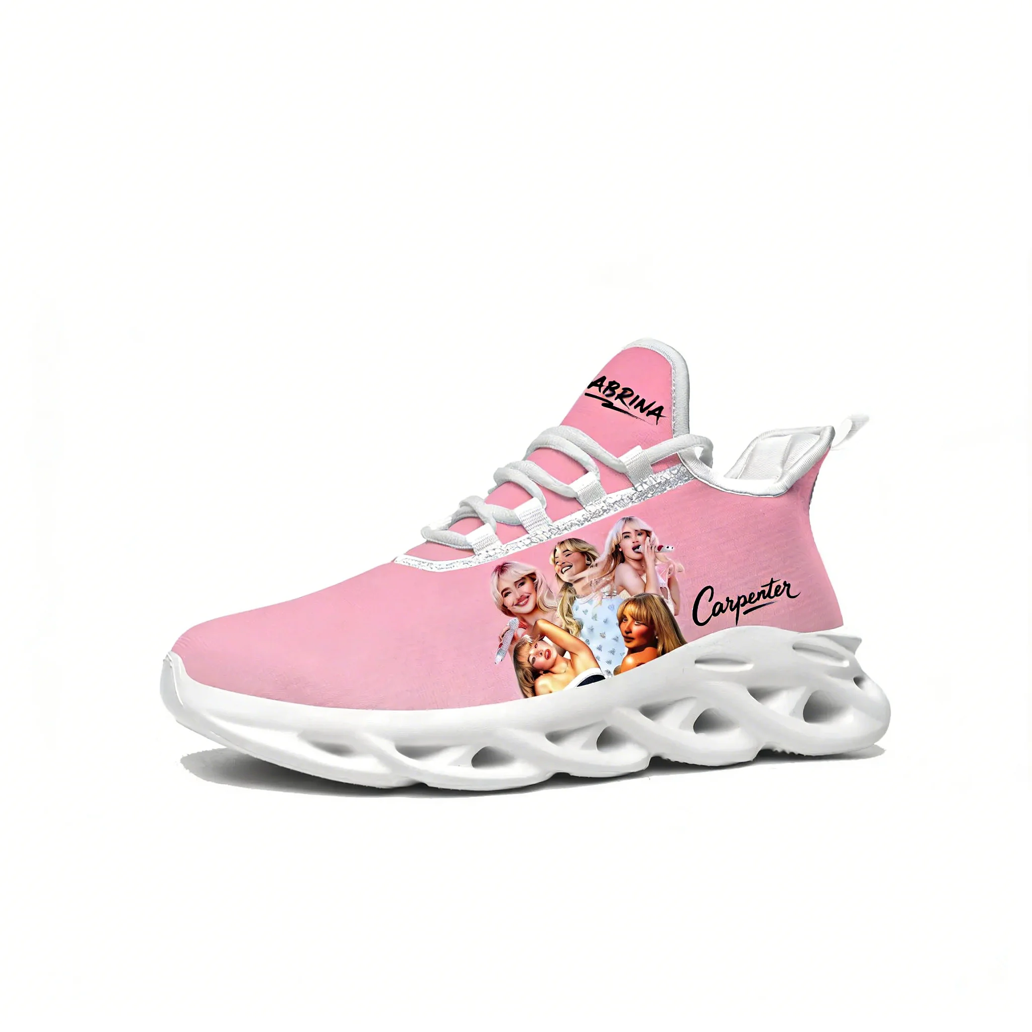 

Кроссовки Sabrina Carpenter: мужские и женские беговые кроссовки, кроссовки в стиле поп-певицы, на шнуровке, из сетчатого материала, прочная обувь, индивидуальный дизайн, белые.