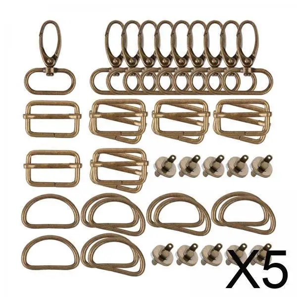 

Purse Hardware Swivel Clasp Hooks Iron D Slide Buckle Rings Lobster Clasps for Backpack Purse Jewelry Supplies