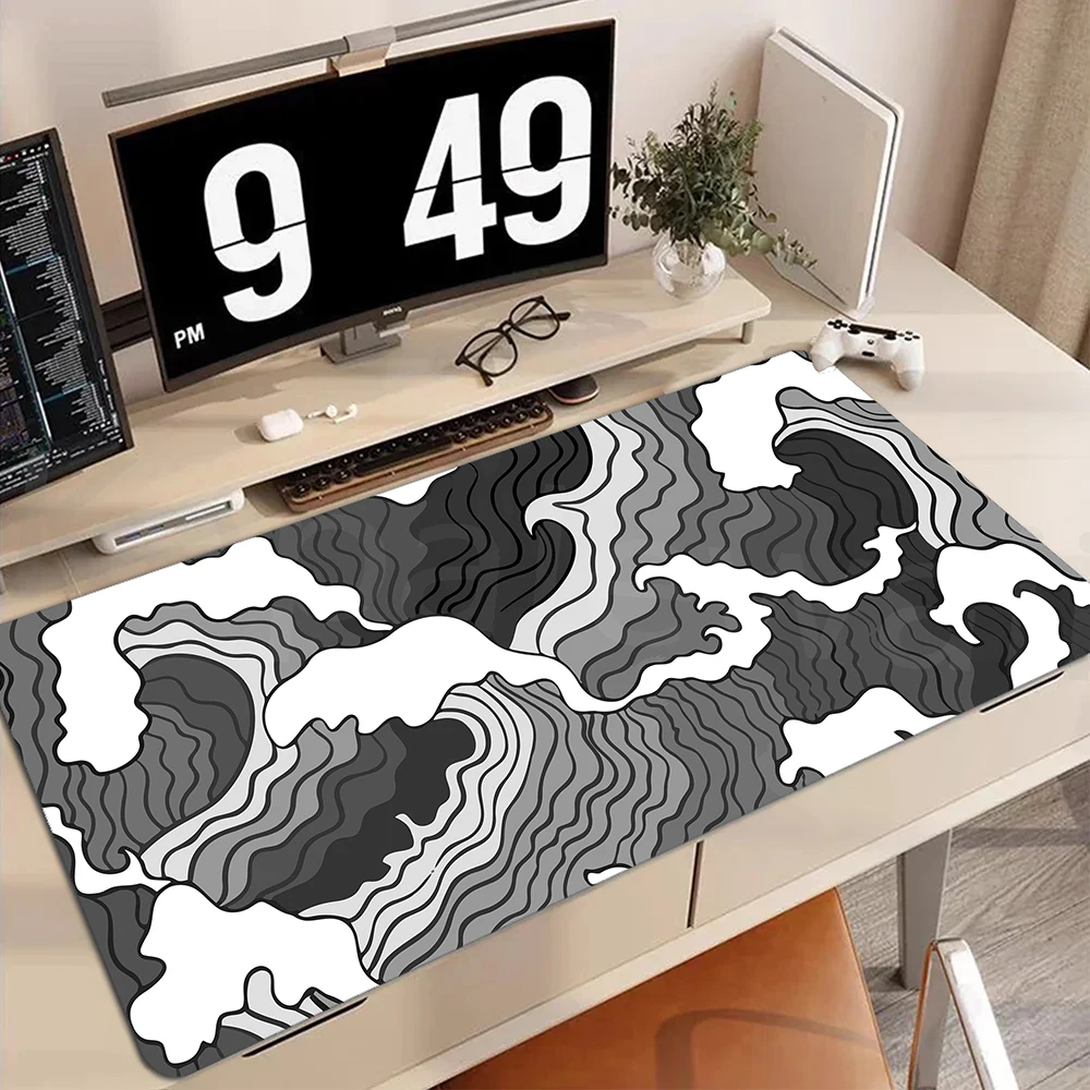 

Great Wave Mousepads Gamer Mousepad Large Gaming Mouse Pad Computer Keyboard Pads Locking Edge Mouse Mat Desk Mat 40x90cm