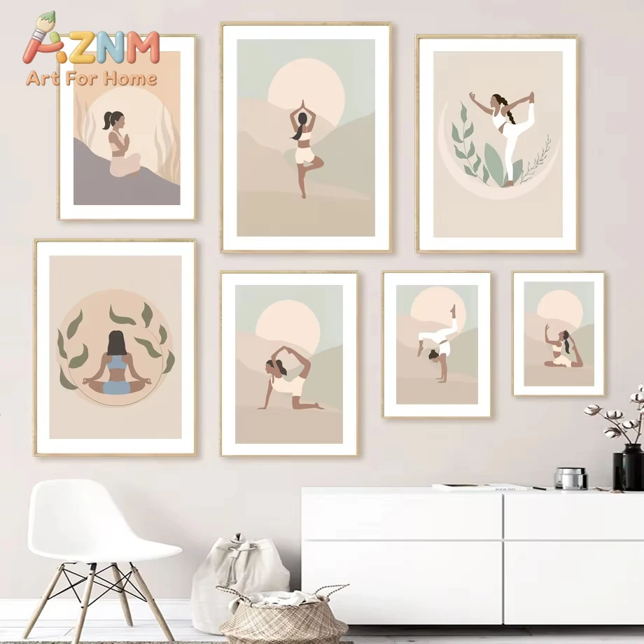 

1pc Calming Zen Canvas Painting Nordic Posters Prints Wall Art Pictures For Room Home Decor Boho Lotus Yoga Girl Meditation