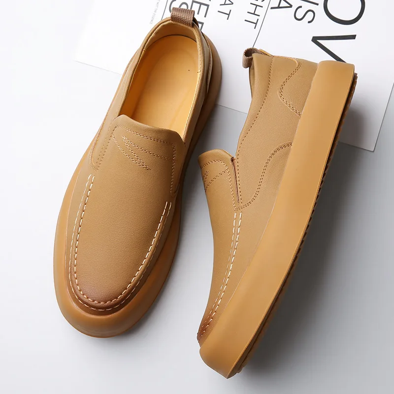 Luxury Brand Designer Men's Shoes Genuine Leather Slip on Loafers Mocasines Summer Breathable Driving Shoes Walking Men Sneakers