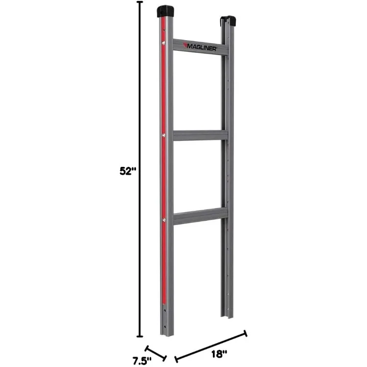 Magline HMK15AUA4 Aluminum Hand Truck, Vertical Loop Handle, Pneumatic Wheels, 500lbs Capacity