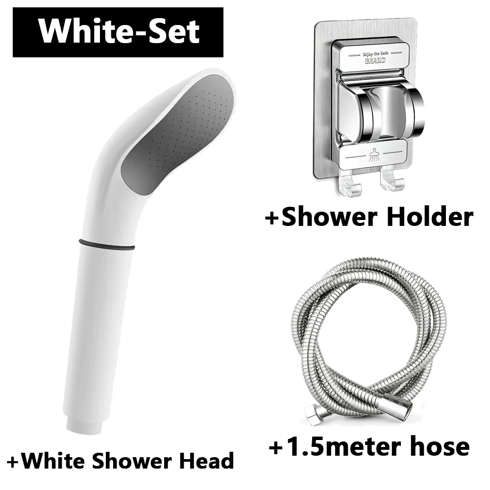 Portable Handheld Massage Shower Head with Precision Nozzle for Optimal Water Flow Lightweight Non-Slip Grip Universal Fit