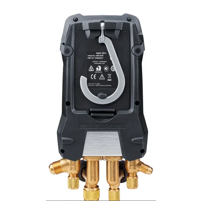 

Gold Seller New Testo 557s Smart digital manifold with wireless vacuum and wireless temperature probes and 4 hose set