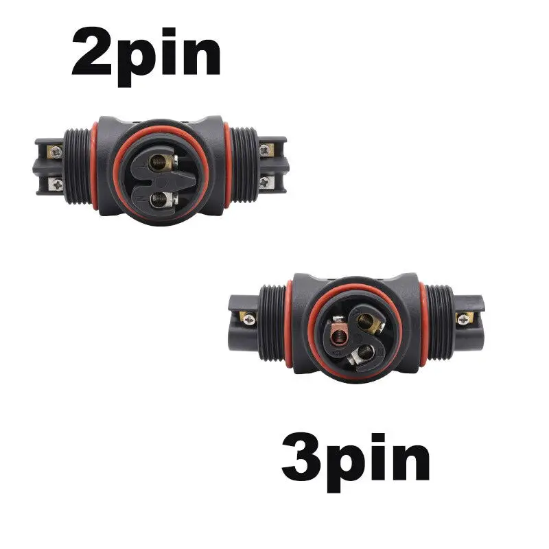 IP67 Waterproof Connector 2 Pin 3 Pin I/T Shape Electrical Terminal Adapter Wire Connector Screw Pin Connector LED Light