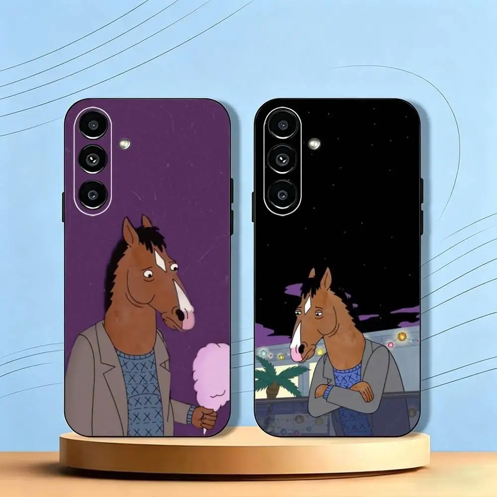 B-BoJack Horseman Cartoon  Phone Case For Samsung Galaxy A73,A72,A71,A70,A53,A52,A51,Soft Silicone Black Cover Gift
