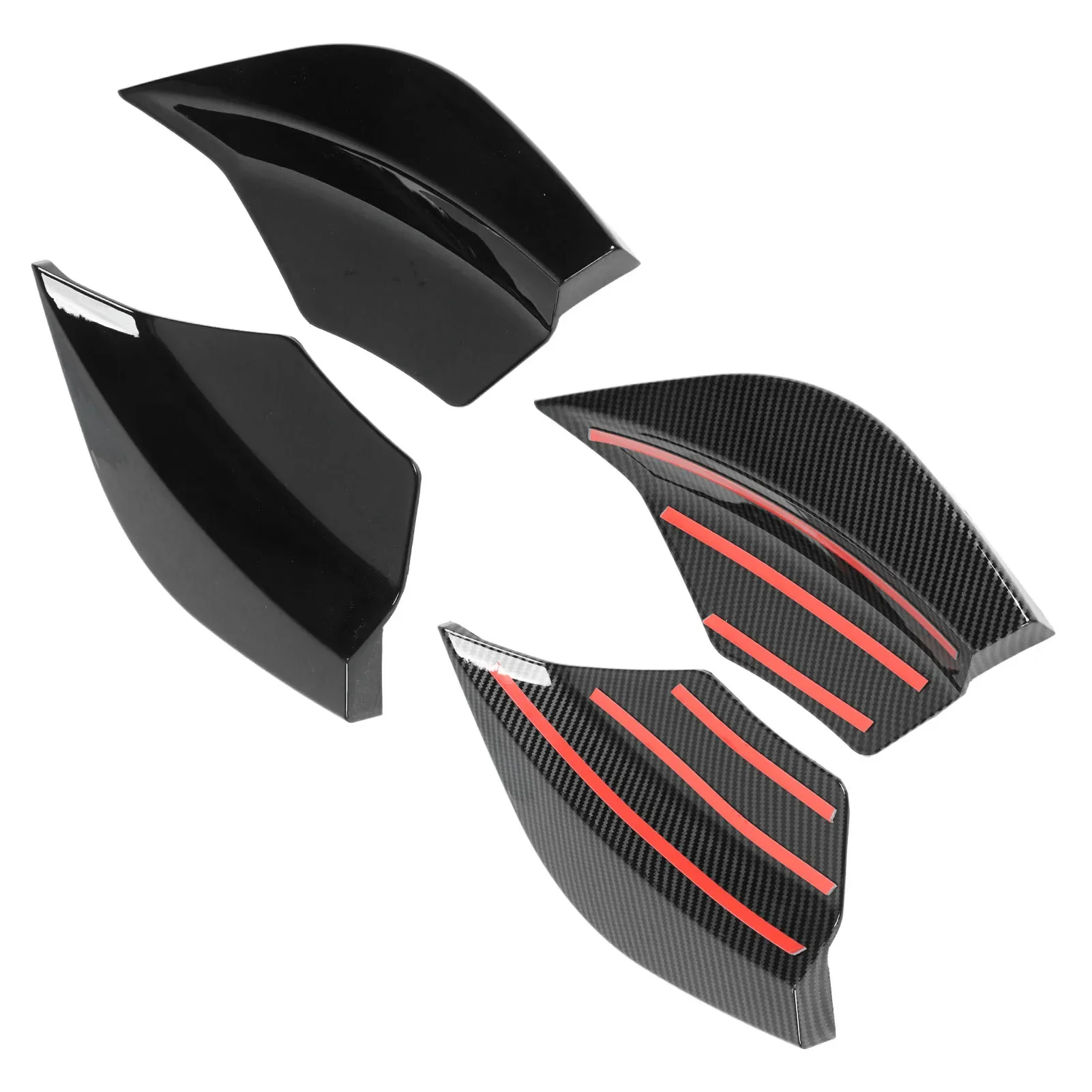2pcs Car Rear Bumper Side Diffuser Splitter Lip Left Right Aerodynamic Replacement for Mercedes‑Benz A Class W176 2012-2018