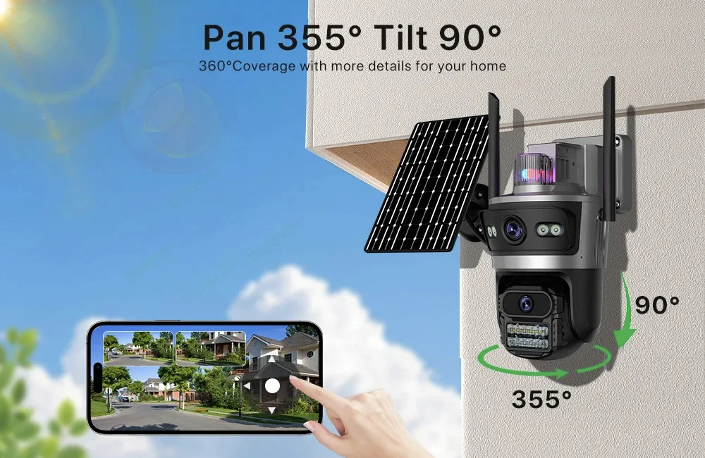 ICSEE solar surveillance video camera 4G outdoor home high-definition intelligent monitor