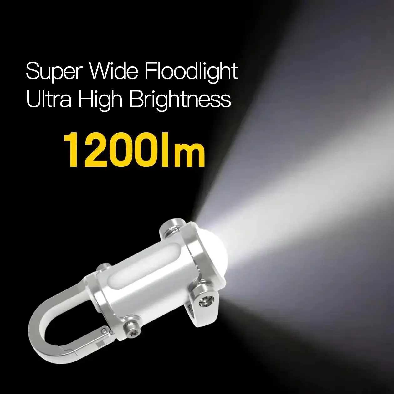 Outdoor Mini Keychain Flashlight Portable 1200lm Flashlights 1000mAh Type-C Flashlight for Long Standby Life Waterproof