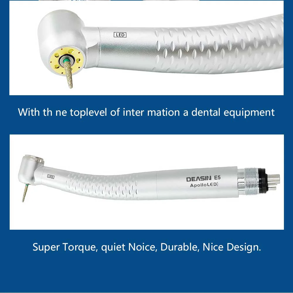 Dental High Speed 5 LED 2holes /4 Hole Handpiece Air Turbine Cartridge Rotor Water Sprays Dentistry Tools