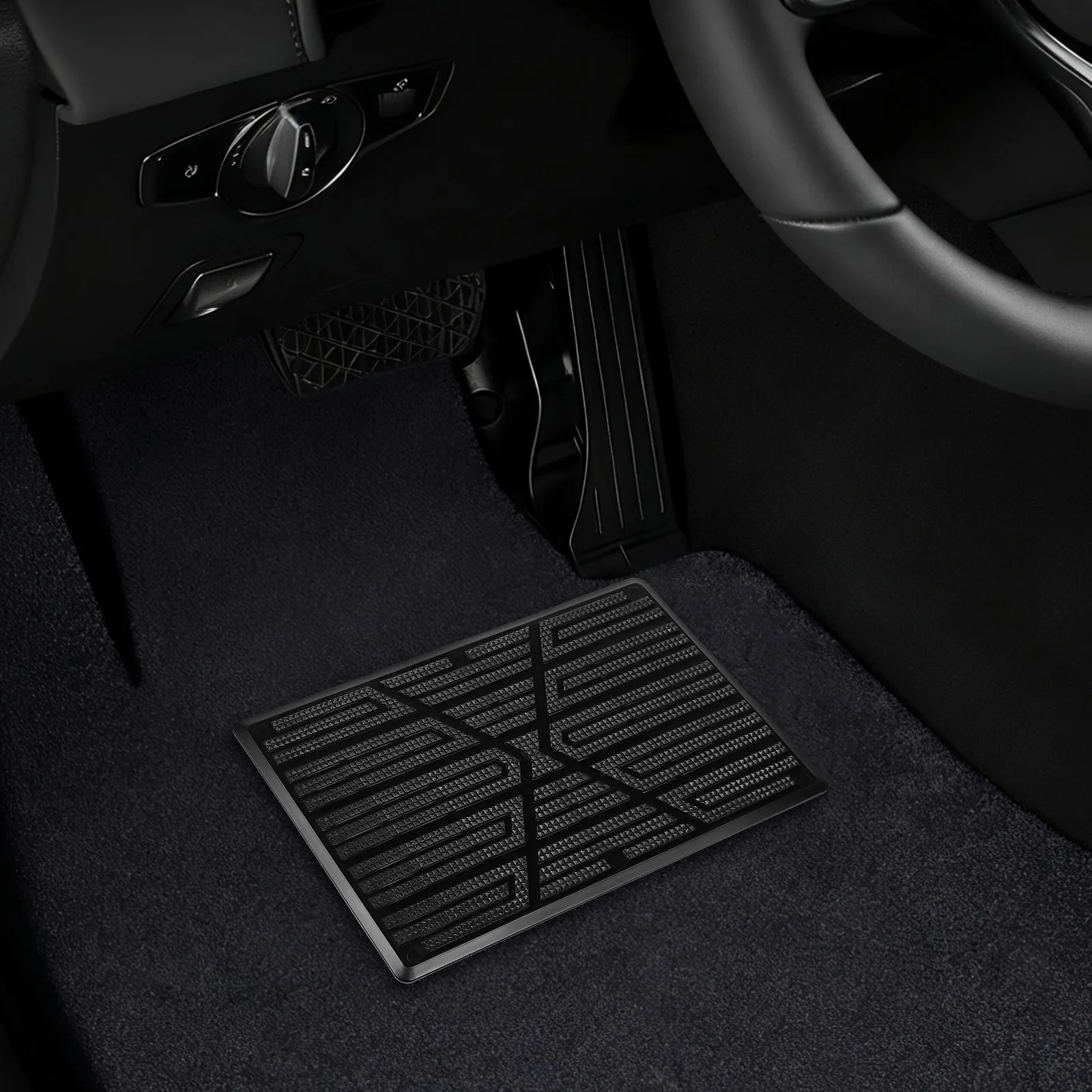 

2Pcs Car Mat Patch Repair Rubber Pedal Cover Non-Slip Floor Protector Front Rear Seats Car Carpet Anti-Skid Pad