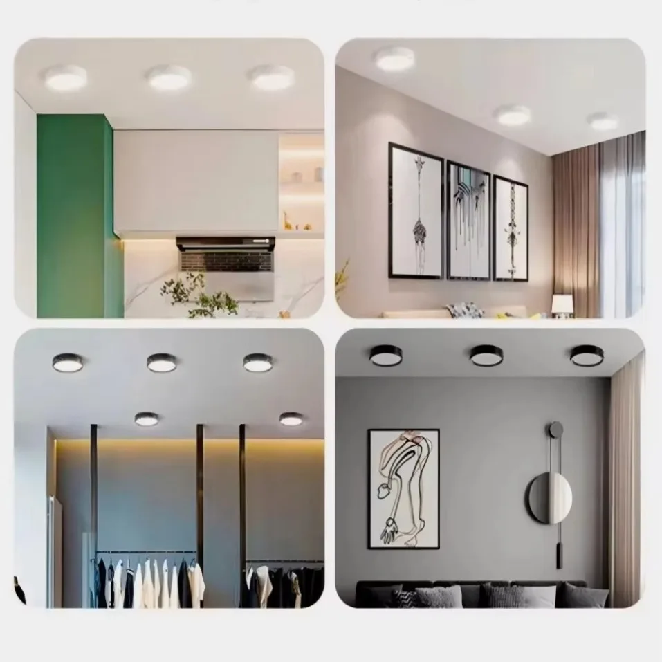 LED Spotlight 3color Ceiling Spot Led Lamp Kitchen Led Downlight Surface Mounted Down Lamp Indoor Lighting for Entrance Lamps