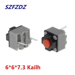 10Pcs 6*6*7.3 Kailh square silent micro switch Mute switch can replace a rectangle micro switch 8 millions lifetime 6X6X7.3mm
