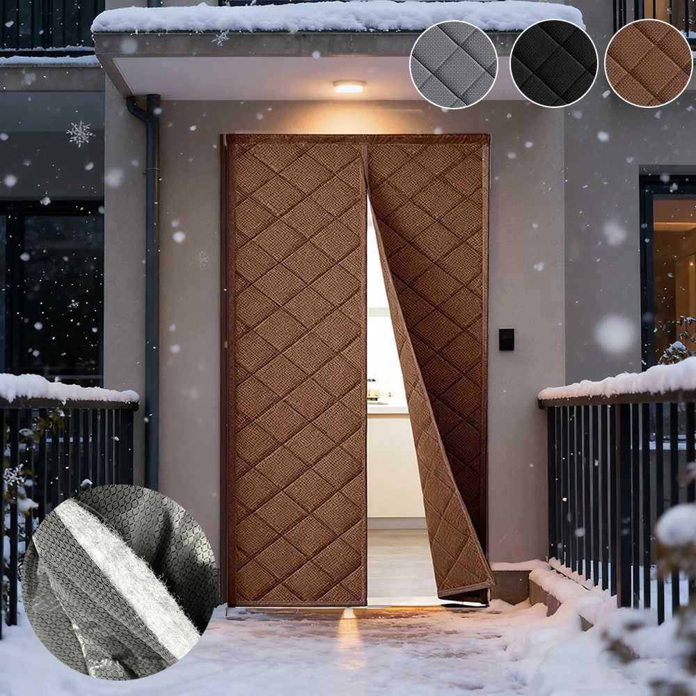 

Self-adhesive Windproof Door Curtains Thickened Partition Covers for Winter Bedroom Living Rooms/Patio Cortina De Puerta 방풍커튼