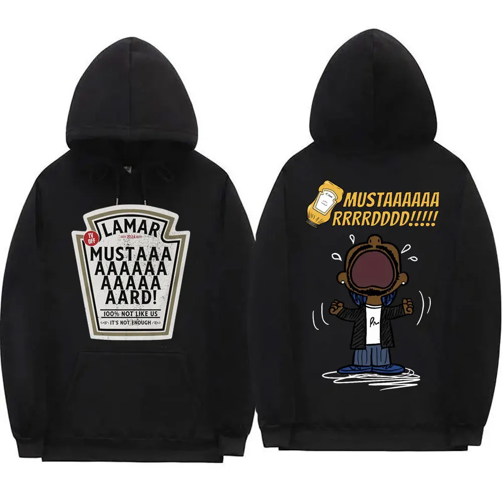 

Rapper Kendrick Lamar Mustard Double Sided Hoodie Harajuku Hip Hop Zip Up Hooded Sweatshirts Men Women Fashion Casual Pullovers