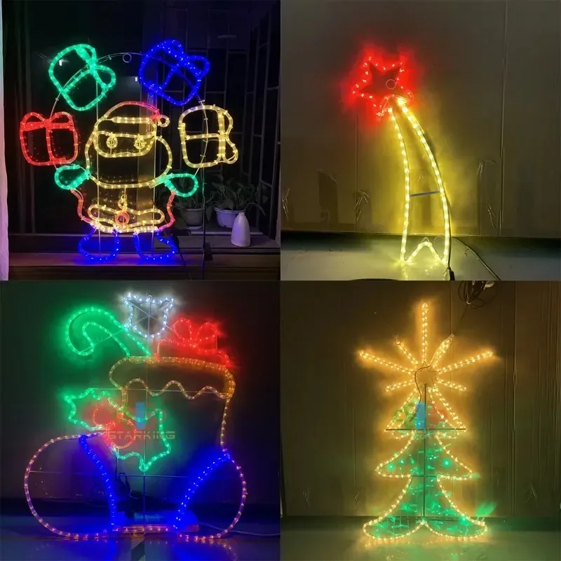 85Cm height color-changing 2D theme Santa theme light LED rope light