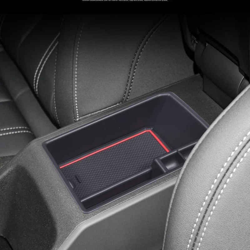 For Audi Q4 E-Tron 2022-2024 Interior Organizer Storage Box Armrest Central Console Tidy Stowing Auto Accessories