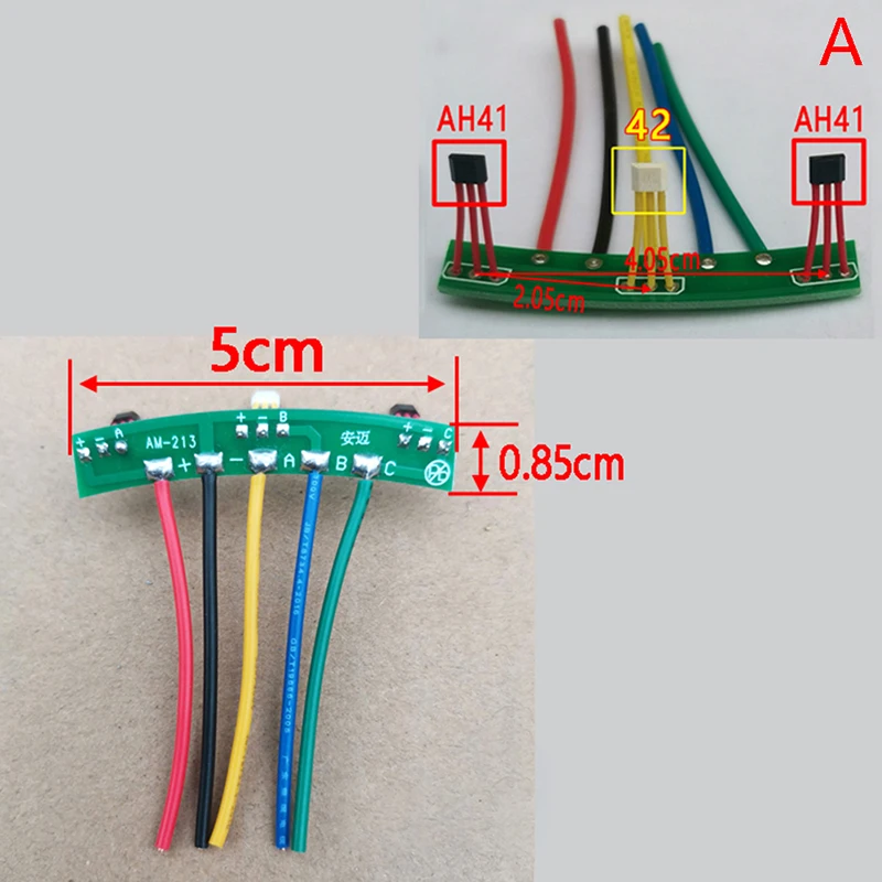 2-Wheels Electric Vehicles Motor Hall Sensor With Board Cable 212 213 Motor Hall Sensor Motor AH41 Sensor 42 Hall Element E-Bike