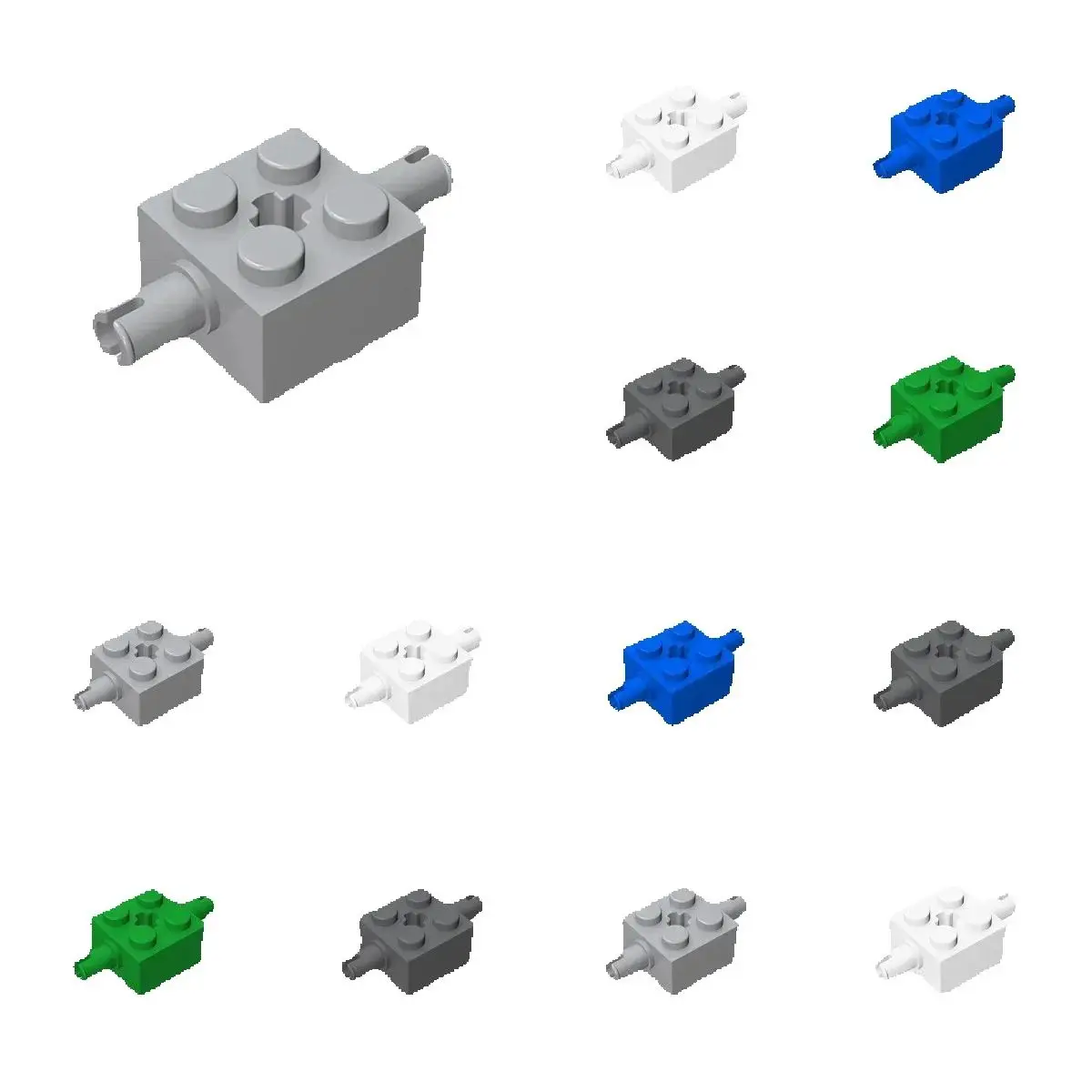 

50pcs MOC 30000 modificato 2x2 con perni e foro per asse mattoni compatibili assemblaggio fai da te particelle giocattolo per ba