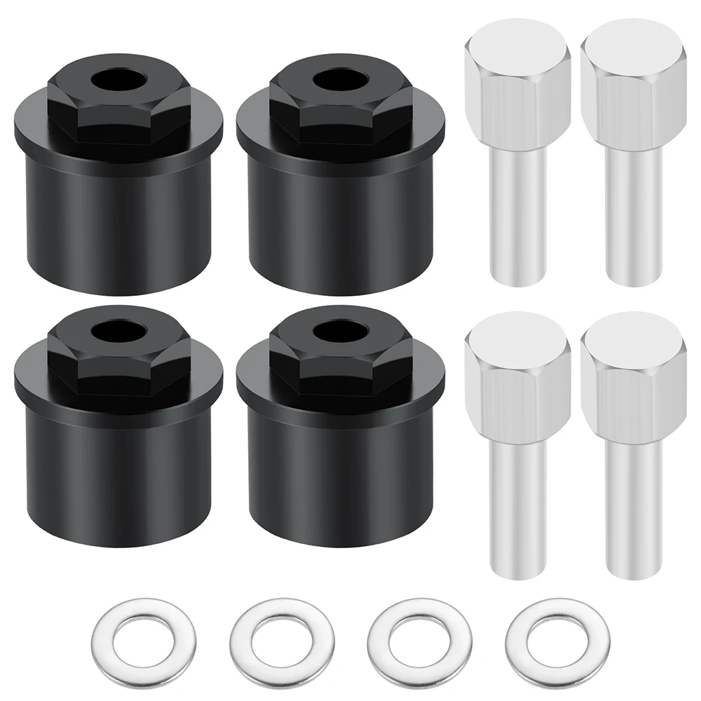 YEAHRUN 4Pcs Aluminum Alloy Front Wheel Extended Adapters for Tamiya 1/10 Clod buster 4x4x4 Monster Truck Upgrade Parts